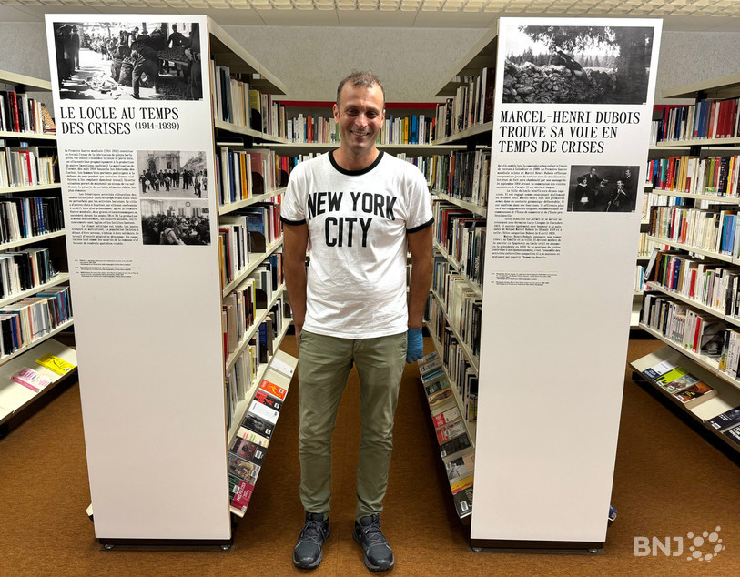 Fabio Bestazzoni, responsable de la bibliothèque de la Ville du Locle, est le concepteur de cette exposition sur Marcel-Henri Dubois. 