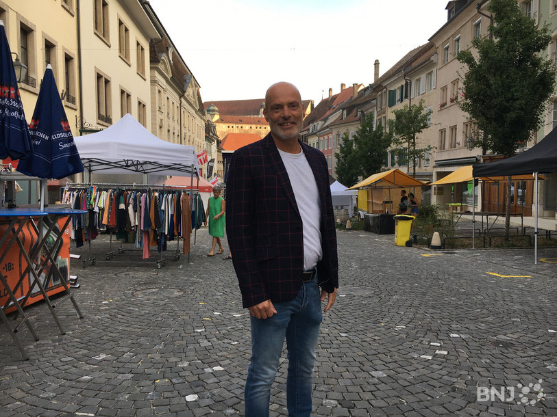 Philippe Eggertswyler se réjouit de vivre sa première Braderie dans le costume de maire.