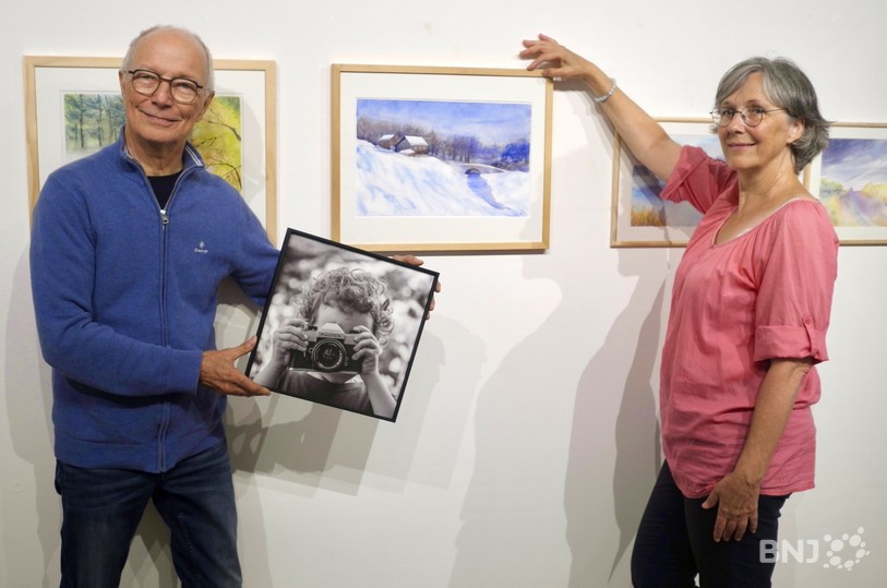 Michel Cattin et Joëlle Ruellan à la Cave à Soyhières