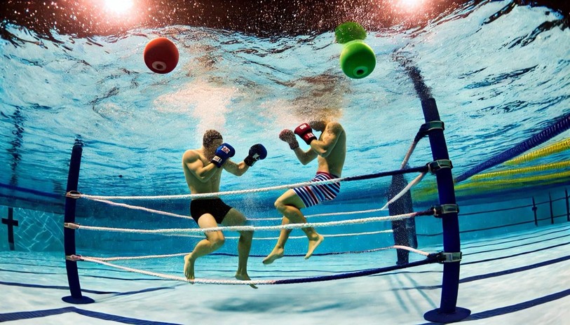 Nager avec des gants c’est pas des plus simples, mais avant de l’entrainement ça doit aller
