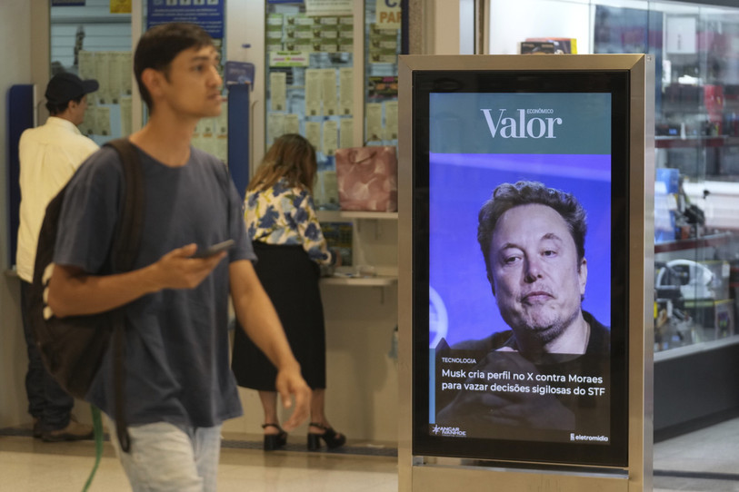 Les Brésiliennes et Brésiliens n'ont plus accès au réseau X d'Elon Musk depuis le week-end dernier. (Photo : AP Photo/Eraldo Peres)