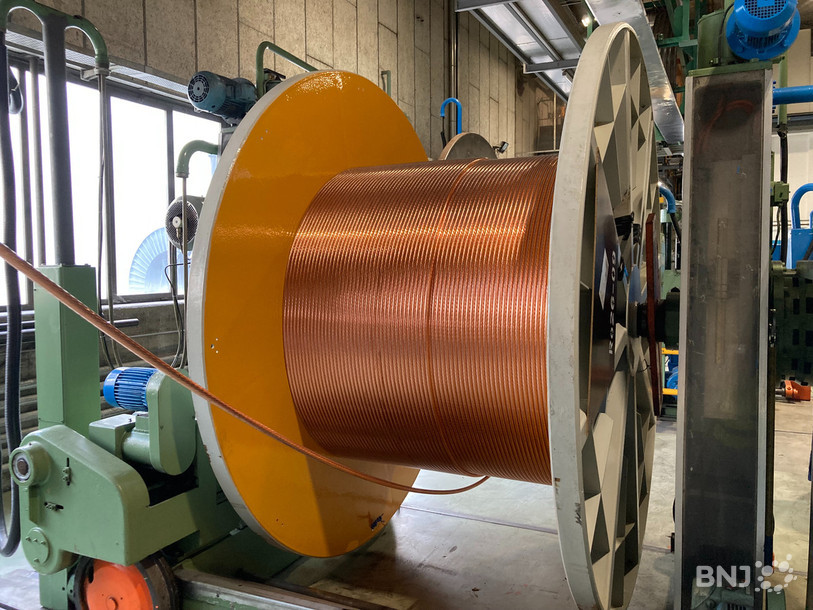 L'une des bobines en cuivre fabriquées par Nexans à Cortaillod.