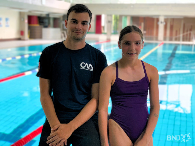 Jodie Voyame et son entraîneur Cédric Kerouanton.