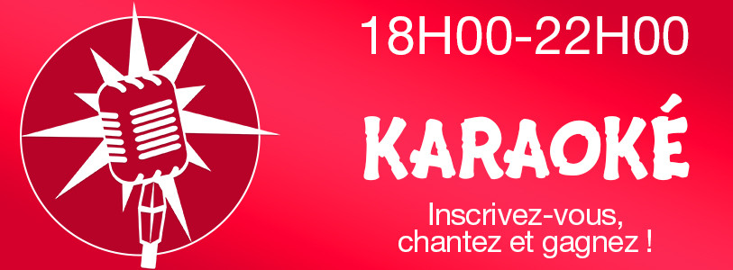 18h-22h Karaoké inscrivez-vous, chantez et gagnez une e-trottinette