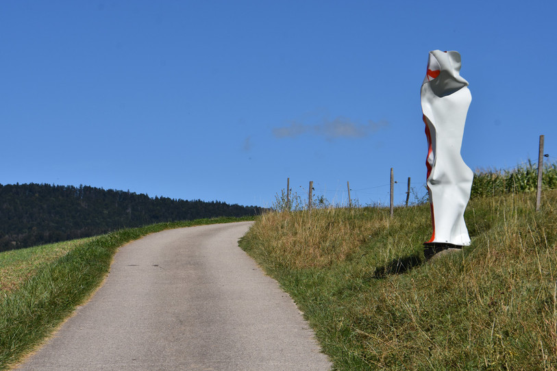L'une des nouvelles sculptures qui seront vernies samedi. Celle-ci a été réalisée par Adrien Jutard. (Photo : Balade de Séprais).