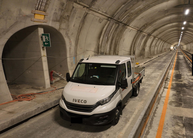 L'accident s'est produit sur la partie du tunnel qui est fermée à la circulation. (Photo : Police neuchâteloise).