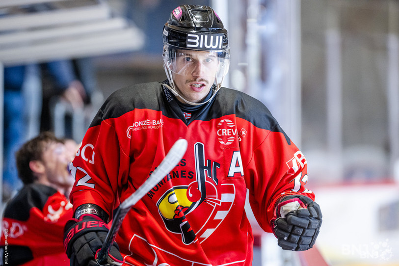 Colin Loeffel a marqué le dernier but du HCFM et a été nommé homme du match. (Photo : archives Jonathan Vallat)