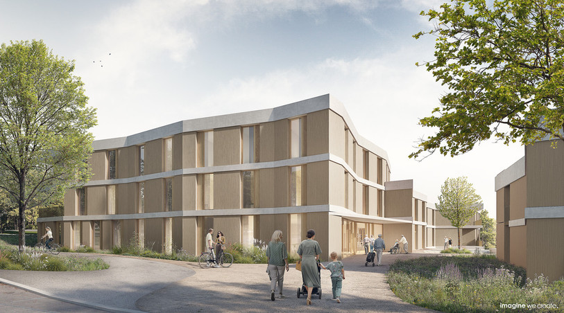 La surface totale du projet dit Le Clos est de 17’867 m2 (Photo : Marti Arc Jura)