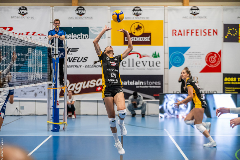 Le VFM et sa passeuse Ana Flavia Galvao ont pris trois bons points chez Toggenbourg. (Photo : archives Jonathan Vallat).