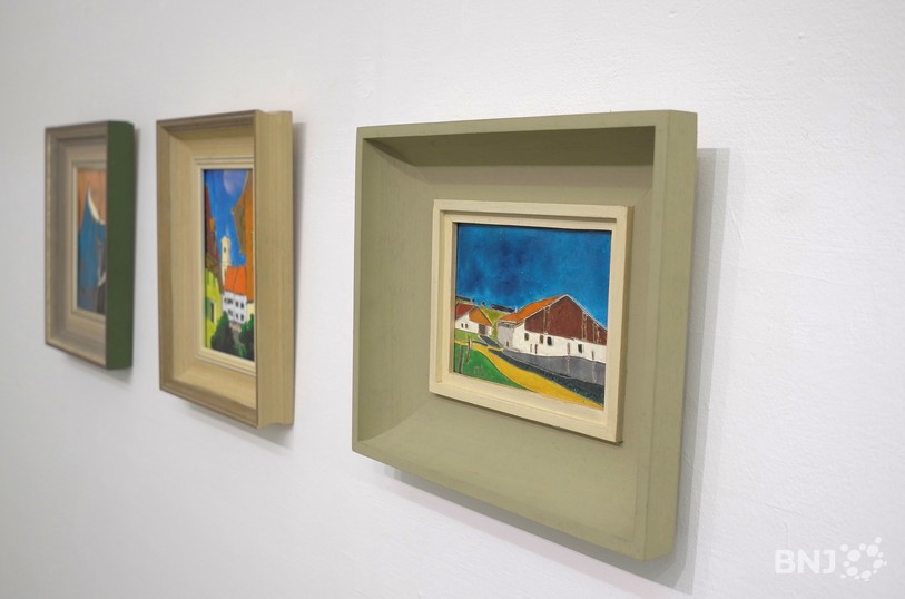 Tableaux de Pierre Michel à la Cave à Soyhières