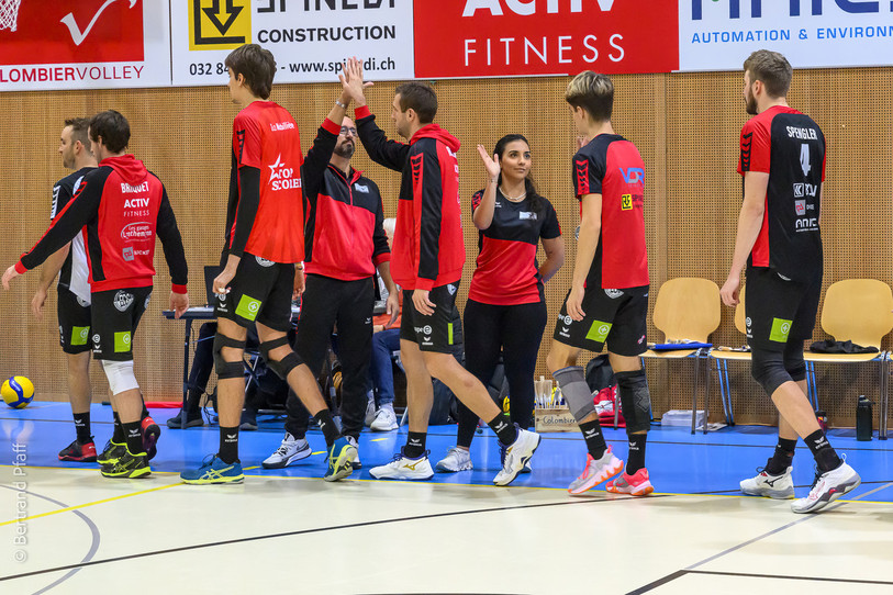 La victoire est là pour Colombier Volley, mais sans plus. (Photo : Bertrand Pfaff)
