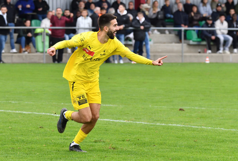 David Neto Dias a donné l'avantage au FC Bassecourt dans la deuxième période. (photo : archives Georges Henz)