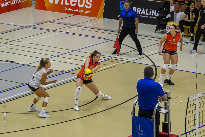 Caroline Delley (en blanc) sera titulaire la saison prochaine. (B. Pfaff)