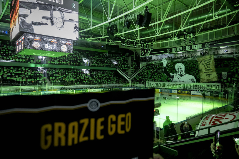 Vendredi, le public de Lugano a rendu un vibrant et émouvant hommage à Geo Mantegazza, ancien président du club considéré comme
