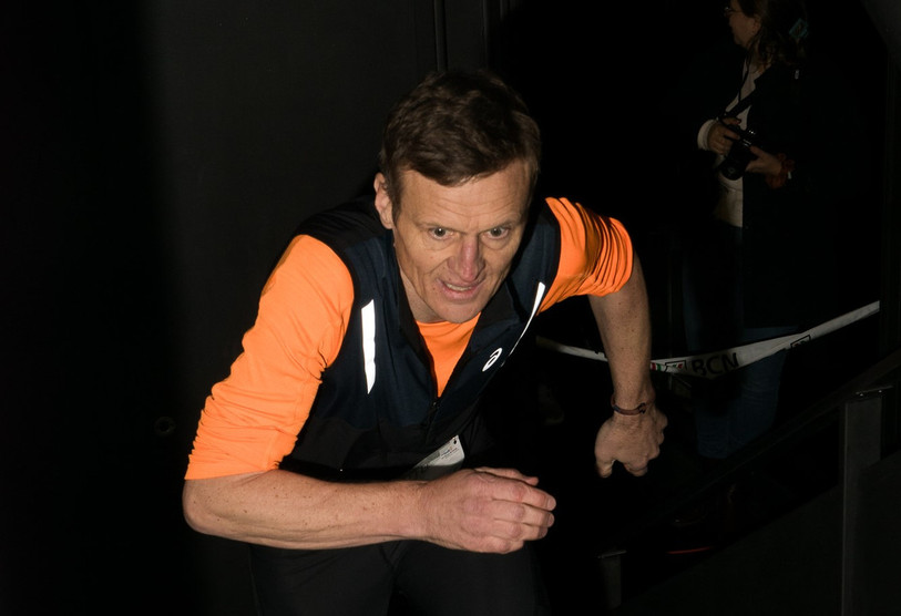 Frédéric Mairy dans les derniers mètres de la Verticale d'Espacité (photo : Patrick Chollet).