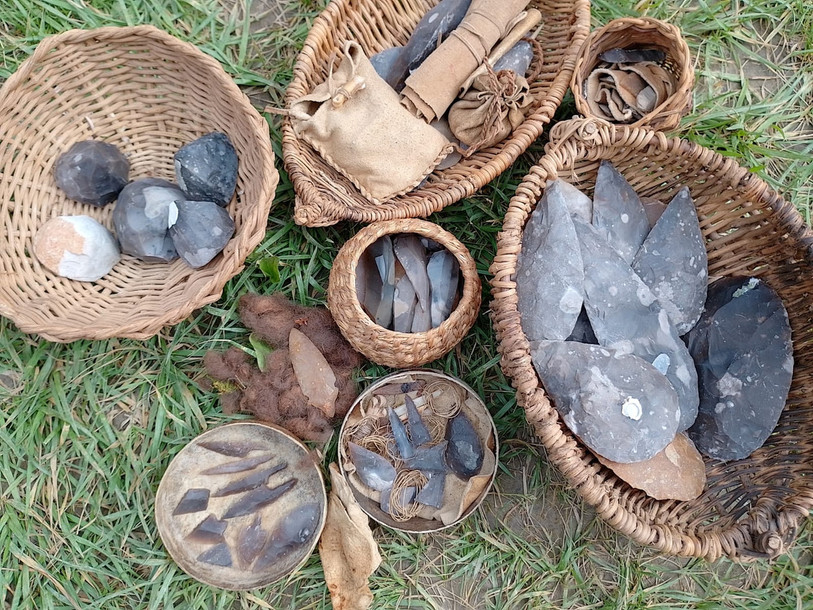 Une démonstration de taille d'outils en silex sera notamment au programme des activités prévues. (Photo : Cercle d'archéologie de la SJE)