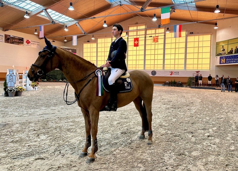 Gaëtan Joliat et sa jument Just Special VK sont devenus vice-champions de Suisse. (Photo : archives)