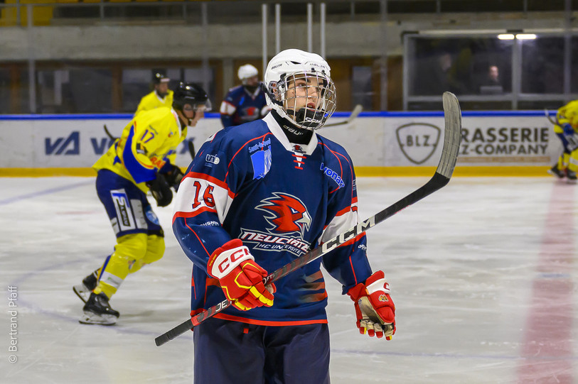 Justin Allaire a ouvert le score pour le compte du HC Université Neuchâtel. (Photo: Bertrand Pfaff).