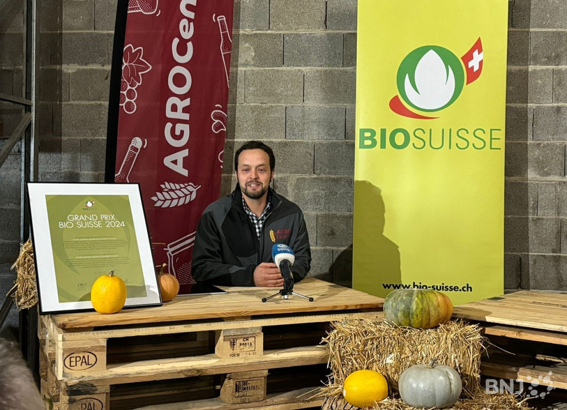 Le responsable de la Société coopérative agricole de Courtételle et environs, Ignace Berret, a reçu le prix mardi matin.