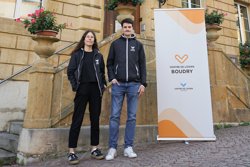 Belinda Suarez et Vincent Jacot composent la nouvelle équipe du Centre de loisirs de Boudry (photo : SP - Lena Chanson).