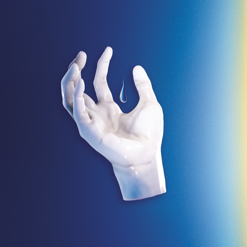 Cinq, Larme couleur bleu ciel (pochette)