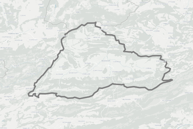 L’idée d’une commune unique pour le district de Delémont est portée par le comité de l’AMDD. (Image : Datawrapper).