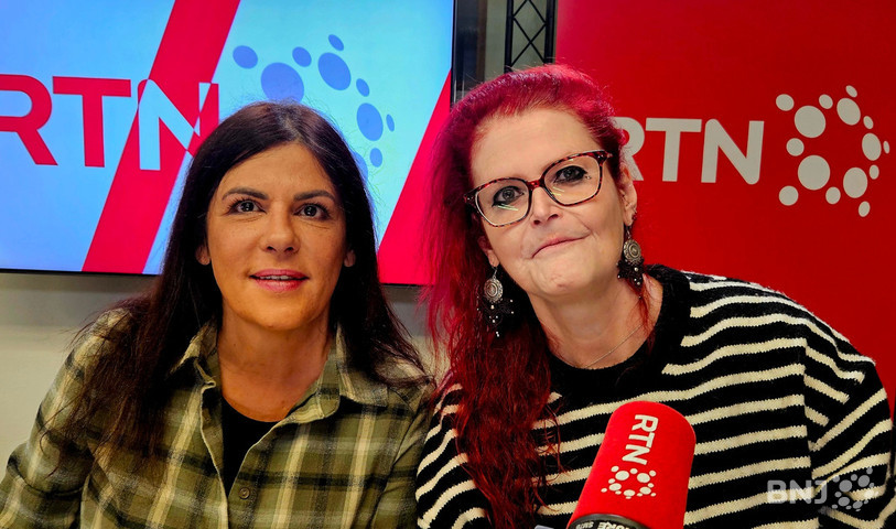 Sandra Rocha, responsable du Bulcom et Céline Smith, rédactrice en cheffe de l’hebdomadaire, dans « La Matinale ».