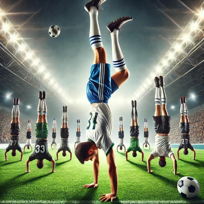 Et si l’on retournait toutes une équipe de foot pour qu’ils puissent jouer avec les mains ?!   