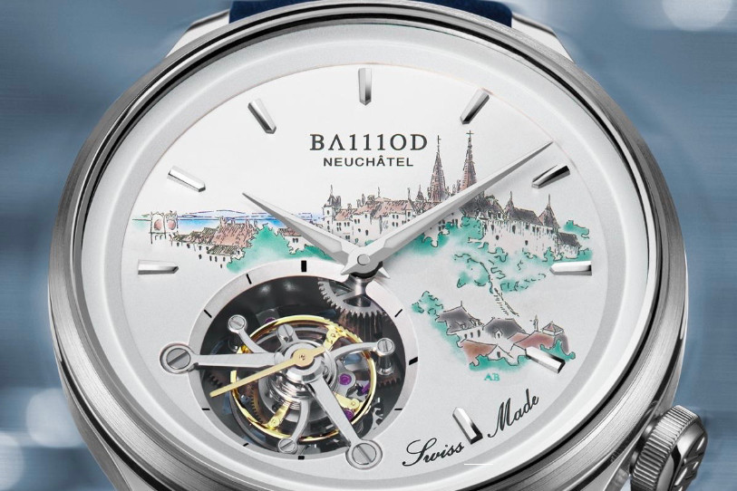 Montre représentant Neuchâtel, créée par l'entreprise BA111OD.