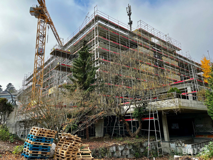 Le chantier d'Admed à Monruz est resté plusieurs mois à l'arrêt. (Photo : archives).