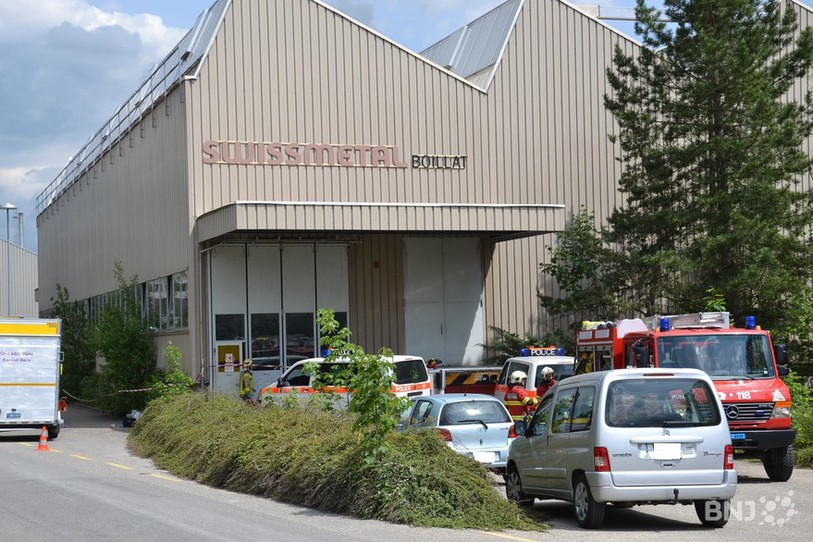 Accident de personne à l'Usine 2 de la Boillat à Reconvilier