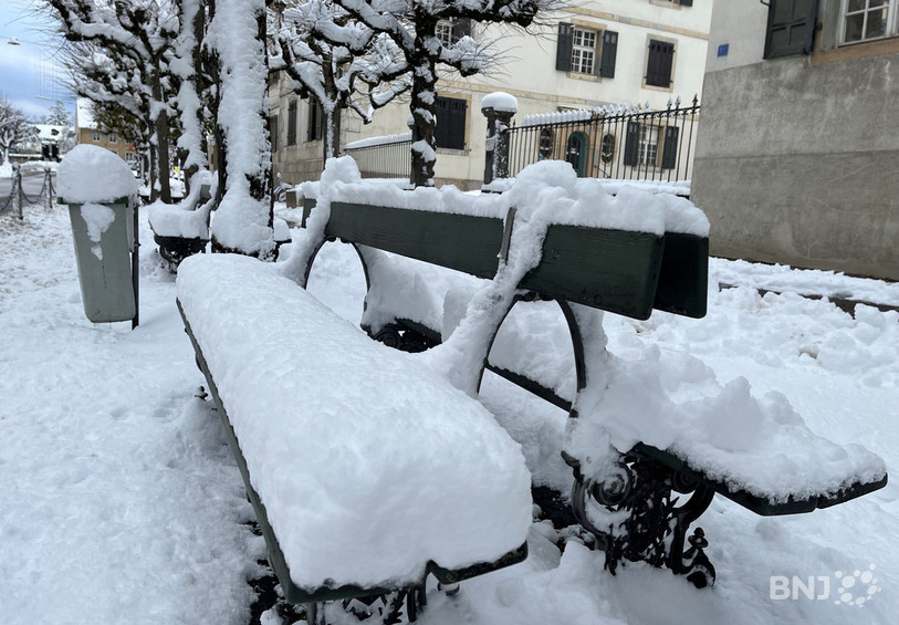 La couche de neige a atteint plus de 20 cm à Delémont.