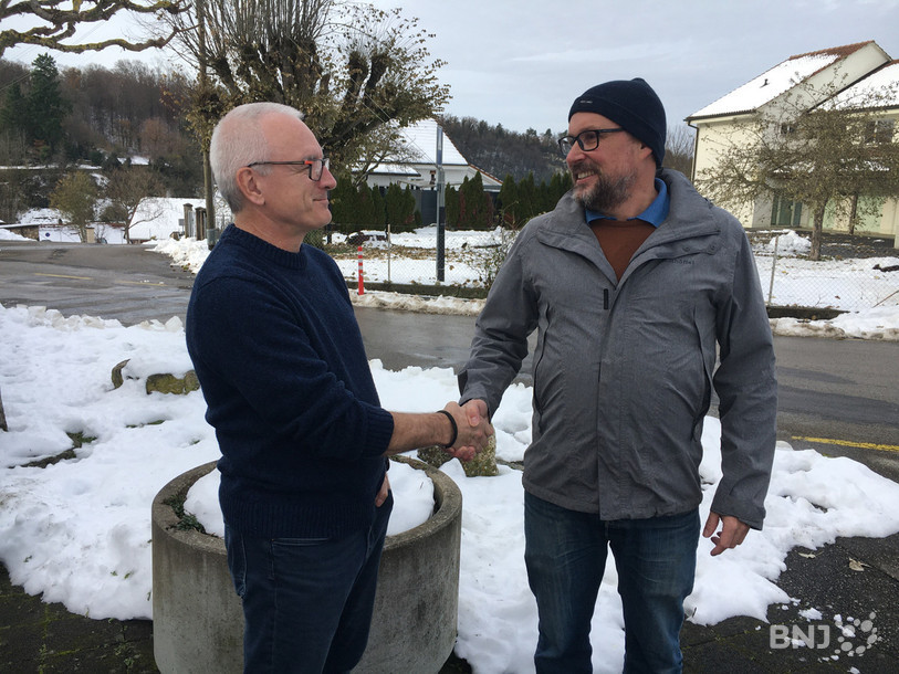 Le socialiste Victor Egger (à droite) a été élu à la mairie de Fontenais ce dimanche. Il a obtenu 62 voix de plus que son adversaire Fabrice Briot de l'alliance Centre-Droite.