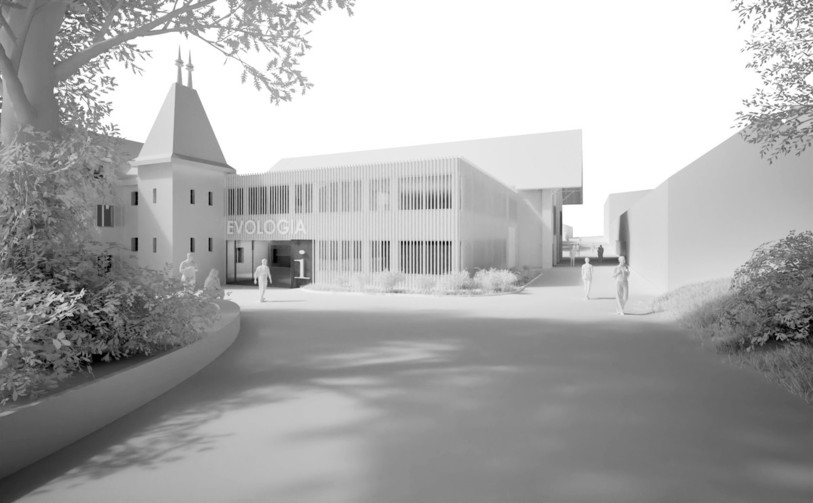 Le projet « Revologia » a été retenu pour valoriser la partie ouest du site d'Evologia à Cernier. (Illustration : bureau Maison d'art'chitecture Serge Grard SA).