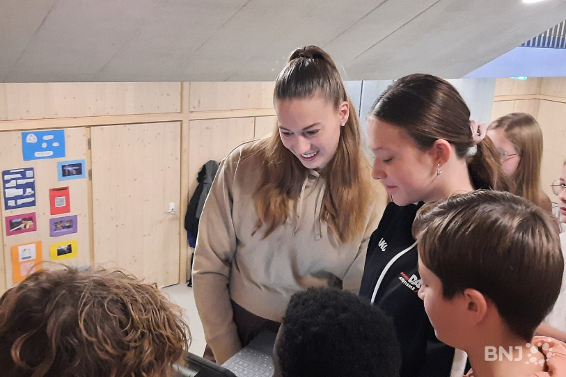 Angelica Moser a rencontré les élèves de Courrendlin.