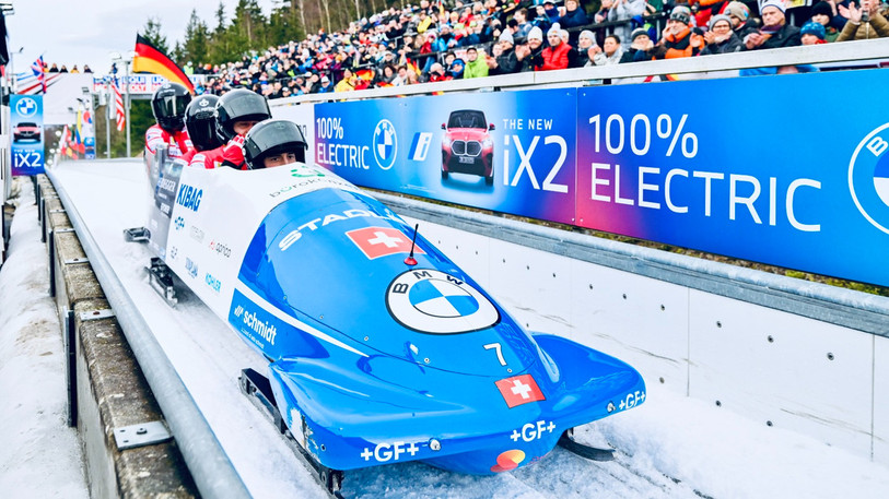 Quentin Juillard et son équipe ont terminé huitième ce dimanche. (Photo : archives/IBSF)