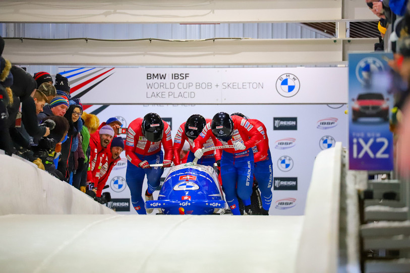 Quentin Juillard et son équipage du Team Follador ont manqué leur affaire à Lake Placid. (Photo archives : IBSF)