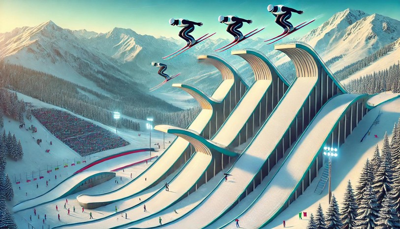 Un triple saut à ski, ou comment avoir le cœur qui fait des loopings. Photo: OpenAI