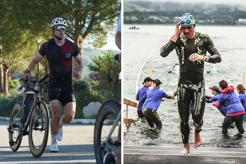 Nathan Gigon et Yanis Jeannerat participent au Championnat du monde de semi-Ironman. (Photo : Nathan Gigon et Yannis Jeannerat) 