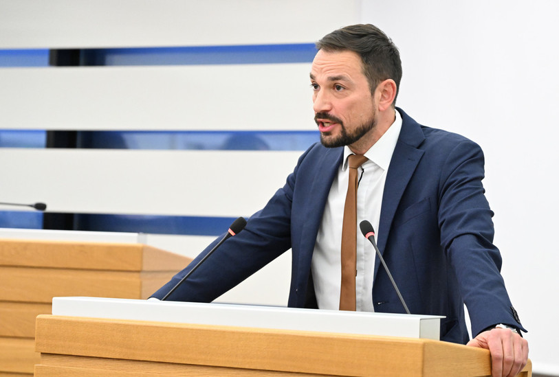 Martial Courtet, président du Gouvernement jurassien en 2025, adresse ses voeux à la population. (Photo : Georges Henz).