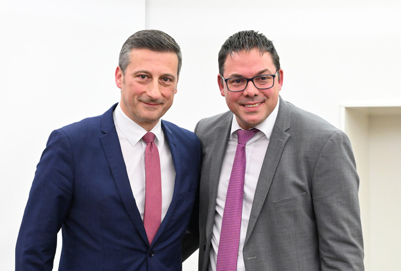 Jacques Gerber et Stéphane Theurillat. (Photo : Georges Henz).