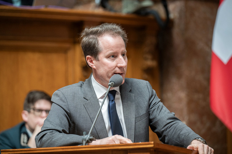 Thomas Aeschi est l'un des parlementaires fédéraux les plus influents. (Photo : Services du Parlement / Pascal Mora).