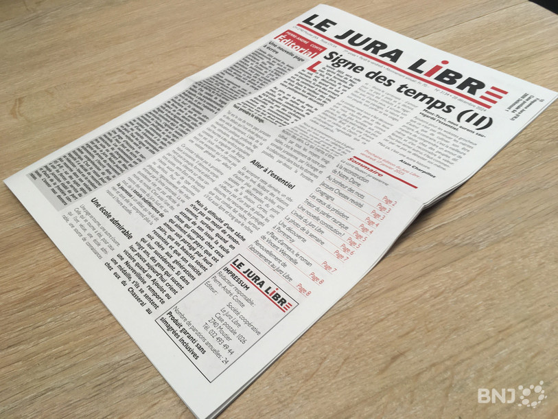 « Le Jura Libre » réduit son nombre de numéros annuels et adapte sa ligne rédactionnelle.