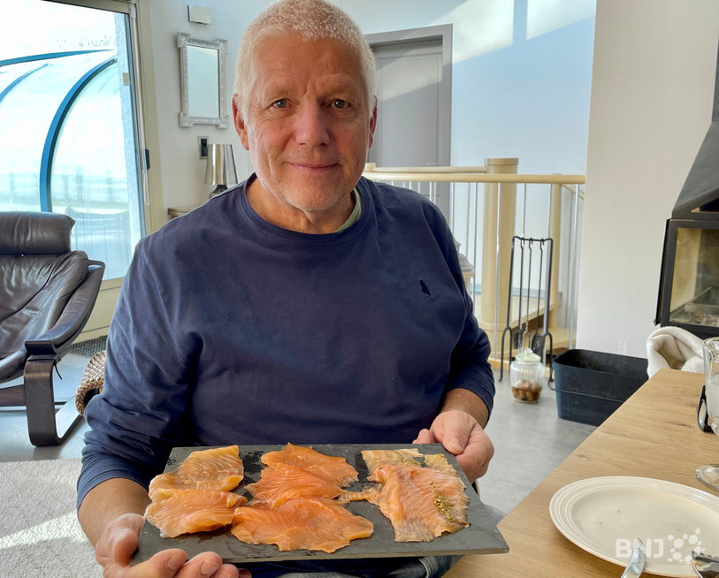 Claude Bornoz fume son saumon depuis une dizaine d'années.