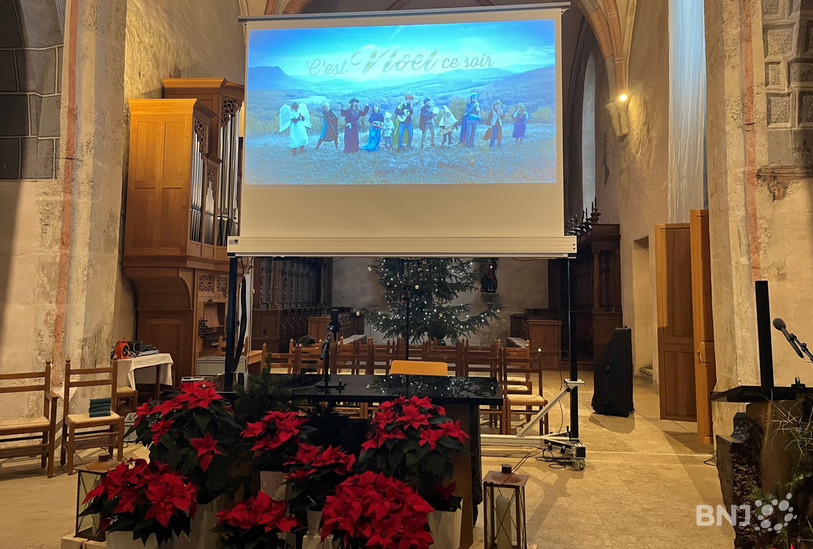 La messe des familles commencera par la projection d'un film ce mardi en fin d'après-midi à l'église St-Pierre de Porrentruy.