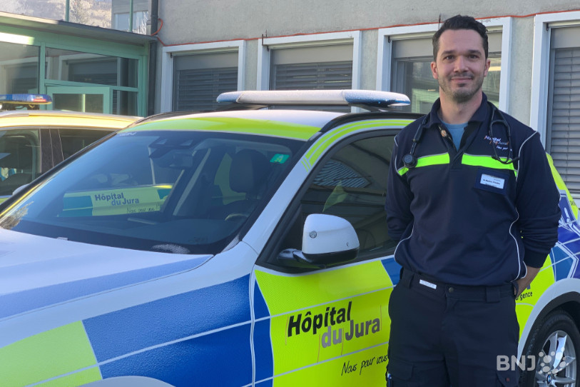 Le médecin adjoint aux urgences de l'Hôpital du Jura à Delémont Mathieu Pfendler.