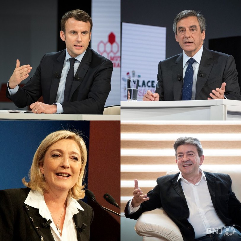 Macron, Fillon, le Pen et Mélenchon