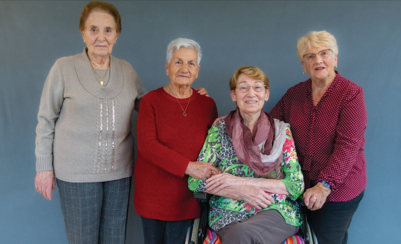 Les quatre « amiche » : Maria Ottelli, Maria Gallo, Mirella Feltrin et Muguette Tonon. (Photo : Iara Vega Linhares).
