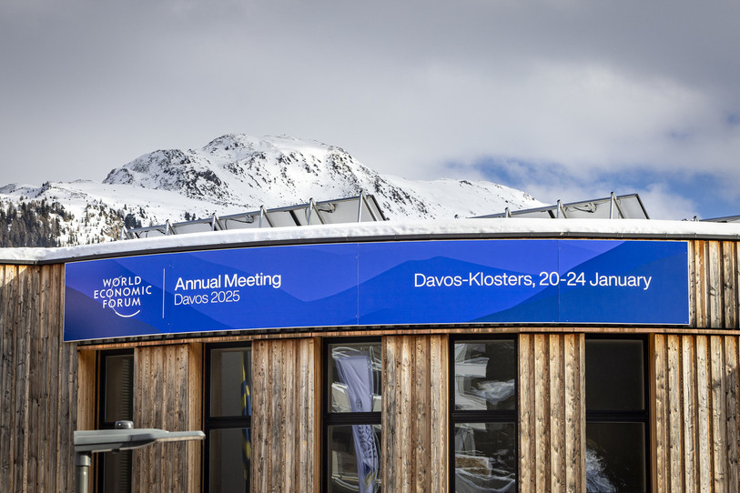 Le Forum économique mondial a commencé ce lundi à Davos. ( Photo : KEYSTONE/Michael Buholzer )