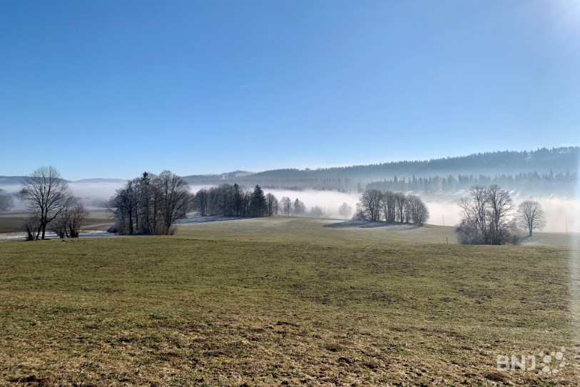Les Genevez et les paysages hivernaux sous le soleil taignon.